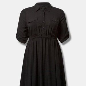 Torrid Size 2 | Mini Challis Waist Tie Shirt Dress